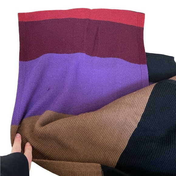 Sonia Rykiel lambswool colorblock scarf 16” x 102” - Picture 5 of 15